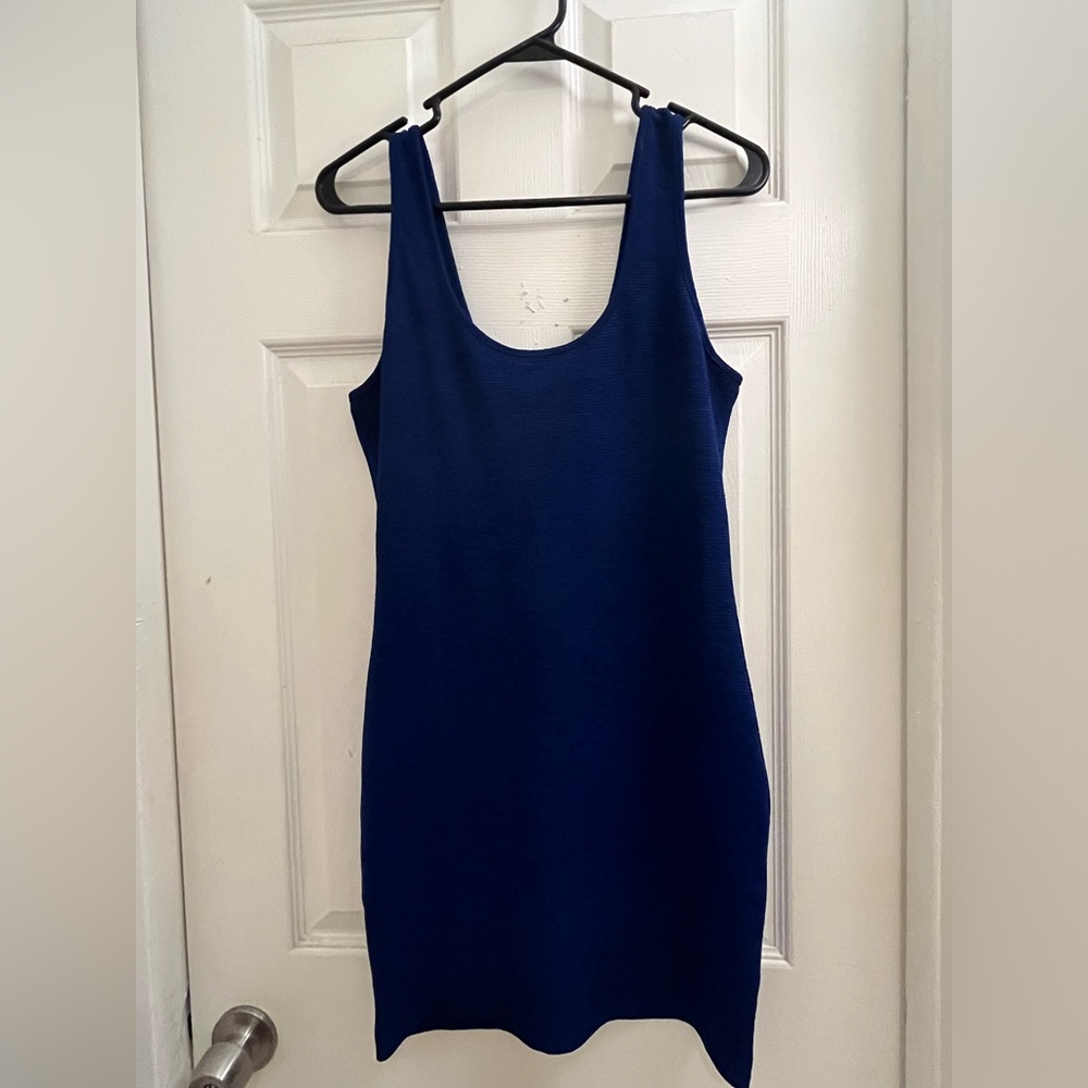 Forever 21 Bodycon Ribbed Royal Blue Stretchy Dress